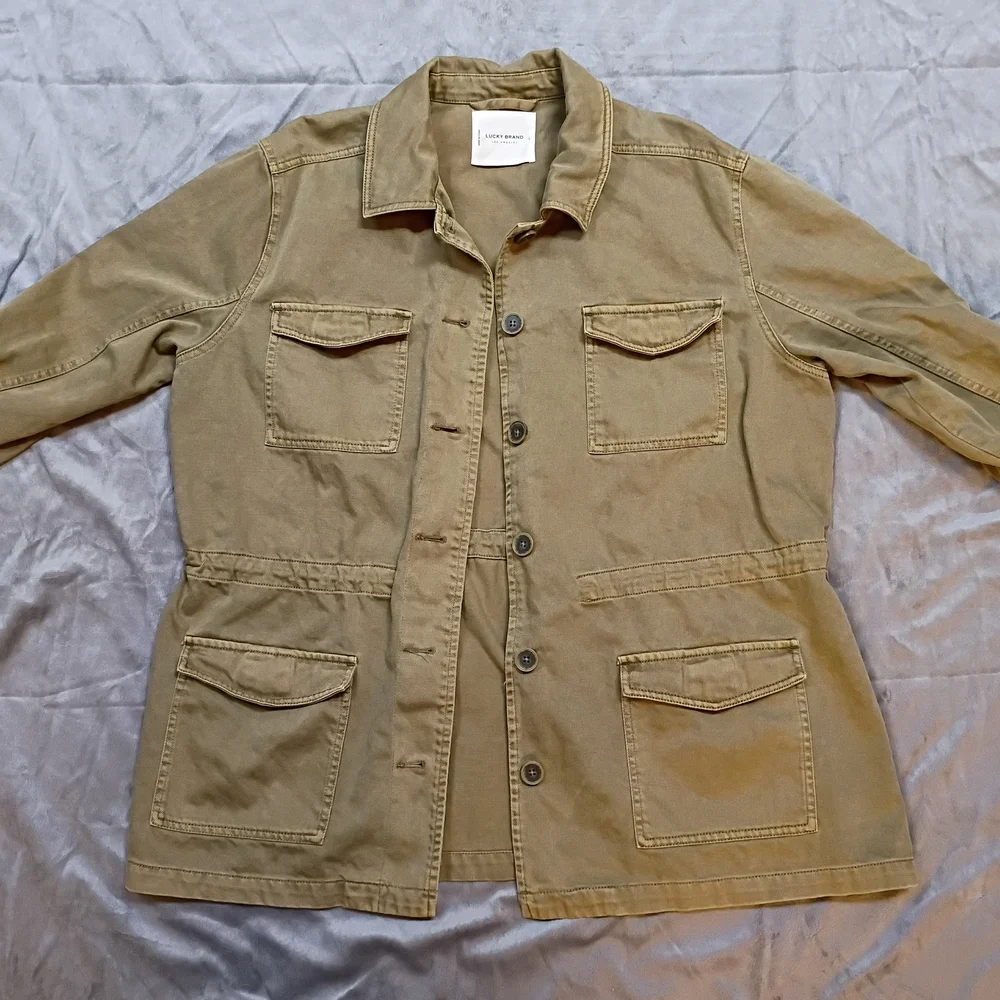Lucky Brand Explorer Utility Cotton Twill Military Jacket - Picture 2 of 8